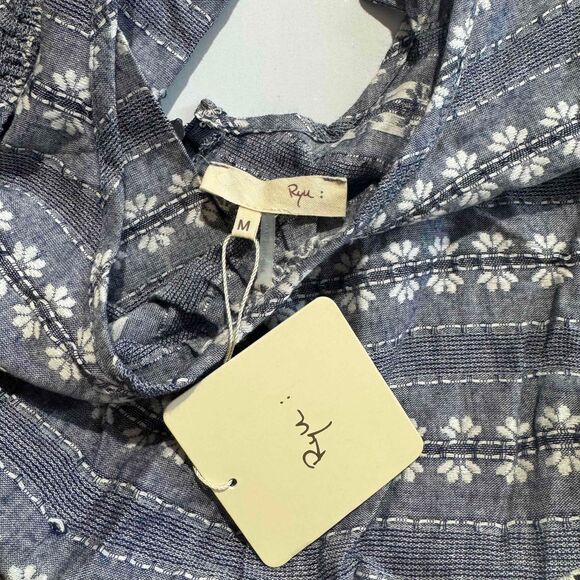 Ryu Anthropologie Peasant Dress Lace Detail Spring Cottagecore Tie Back Medium - Picture 10 of 15